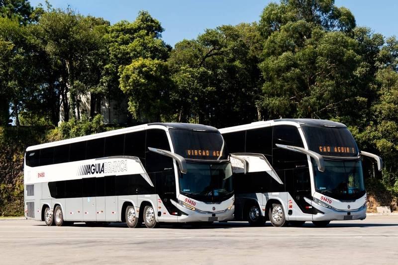 Águia Branca, em parceria com a Marcopolo, lança ônibus comemorativos que resgatam pinturas históricas
