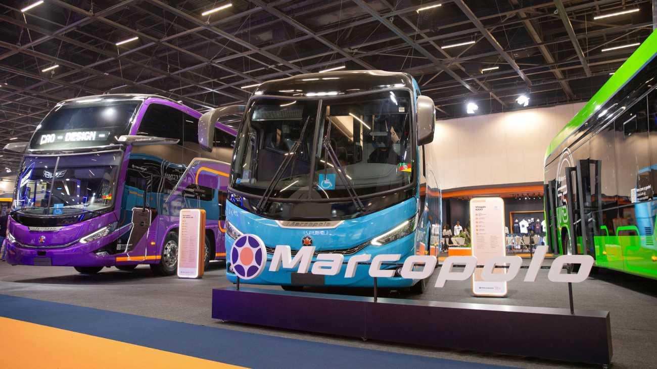 Maior expositora da Lat.Bus 2026, Marcopolo integra evolução de portfólio e pronta-entrega