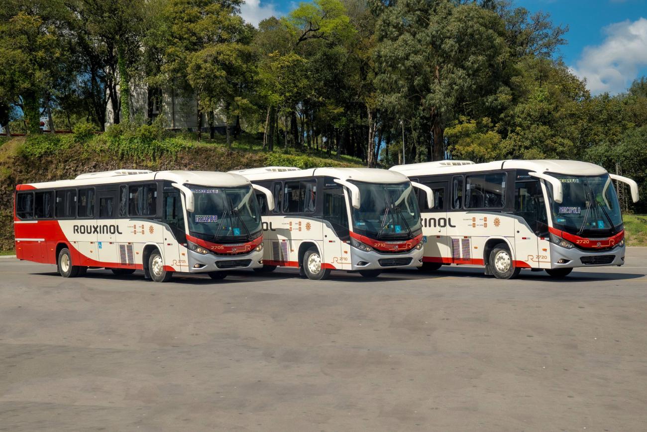 Marcopolo amplia presença no fretamento mineiro com fornecimento de 52 ônibus para a Rouxinol Viagens e Turismo