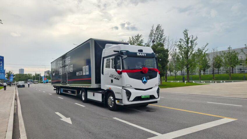 Sany lançará caminhão elétrico de 42 toneladas na Fenatran 