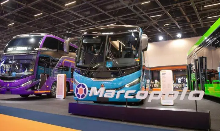 Maior expositora da Lat.Bus 2026, Marcopolo integra evolução de portfólio e pronta-entrega